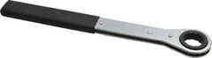 Lang - 24mm 12 Point Ratcheting Box Wrench - Single End, 12" OAL, Steel, Nickel Chrome Finish - Eagle Tool & Supply