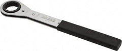 Lang - 30mm 12 Point Ratcheting Box Wrench - Single End, 12" OAL, Steel, Nickel Chrome Finish - Eagle Tool & Supply