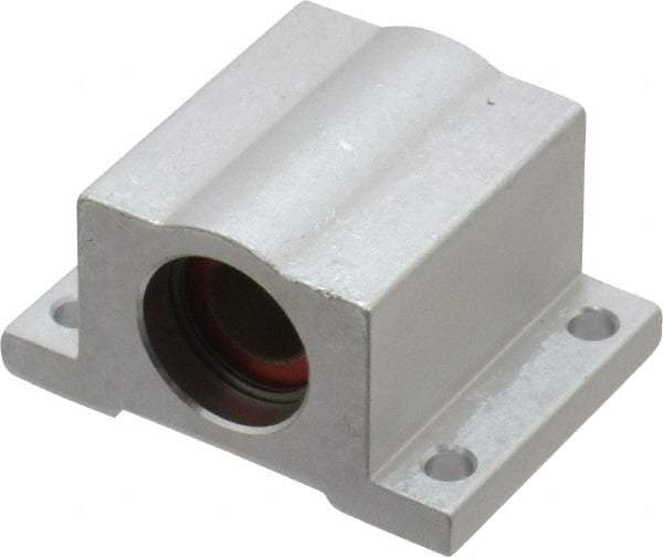 Pacific Bearing - 3/8" ID, 1-3/4" OAW x 1.313" OAL x 0.938" OAH Closed Single Pillow Block - 1-5/16 Inch Overall Length x 15/16 Inch Overall Height x 1-3/4 Inch Width, - Eagle Tool & Supply