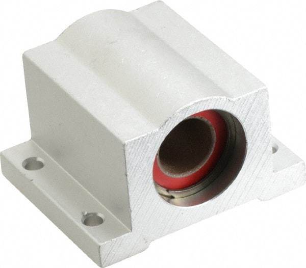 Pacific Bearing - 1/2" ID, 2" OAW x 1.688" OAL x 1-1/4" OAH Closed Single Pillow Block - 1-11/16 Inch Overall Length x 1-1/4 Inch Overall Height x 2 Inch Width, - Eagle Tool & Supply