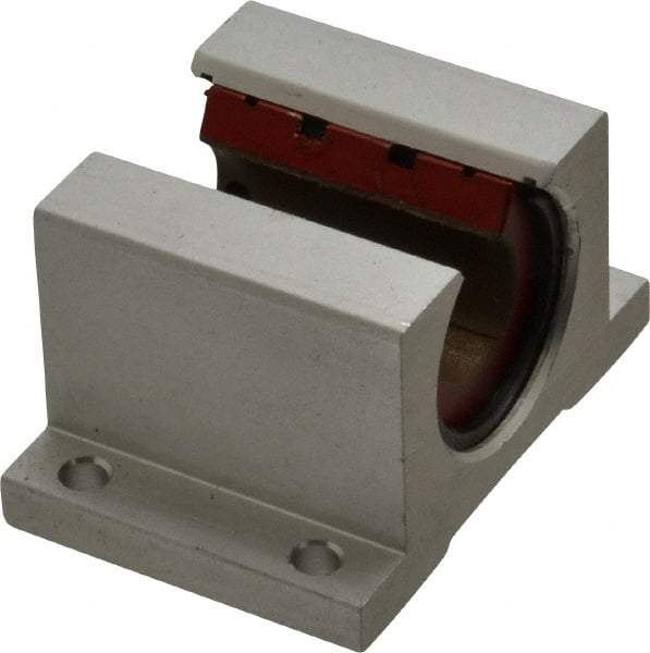 Pacific Bearing - 5/8" ID, 2-1/2" OAW x 1.938" OAL x 1-5/8" OAH Open Single Pillow Block - 1-15/16 Inch Overall Length x 1-5/8 Inch Overall Height x 2-1/2 Inch Width, - Eagle Tool & Supply