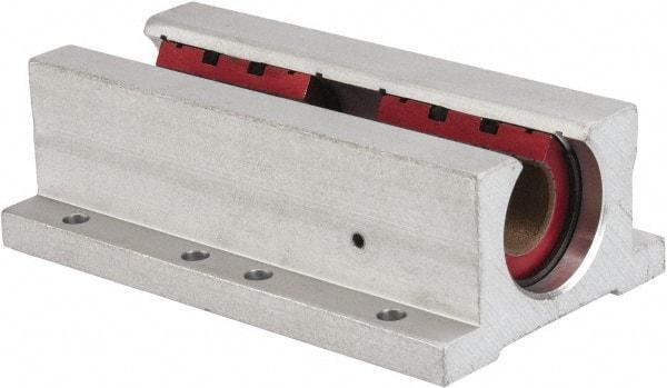 Pacific Bearing - 1/2" ID, 3-1/2" OAL x 1-1/4" OAH Open Twin Pillow Block - 3-1/2 Inch Overall Length x 1-1/4 Inch Overall Height x 2 Inch Width, - Eagle Tool & Supply