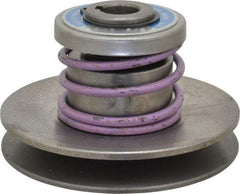 Lovejoy - 1.62" Min Pitch, 2.81" Long, 3-3/4" Max Diam, Spring Loaded Variable Speed Pulley - 4" Outside Diam, 5/8" Inside Diam, 1/2 Hp at 1750 RPM, 0.333 Hp at 1150 RPM - Eagle Tool & Supply