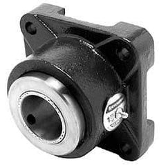 Browning - 6-7/8" OALType E 4-Bolt Flange Bearing - 5-3/8" Btw Mnt Hole Ctrs, Cast Iron - Eagle Tool & Supply