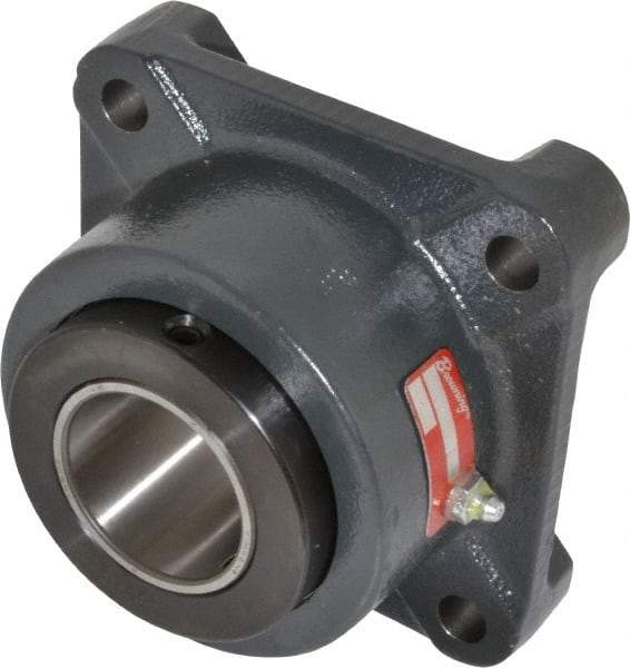 Browning - 5-5/8" OALType E 4-Bolt Flange Bearing - 4-3/8" Btw Mnt Hole Ctrs, Cast Iron - Eagle Tool & Supply