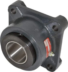 Browning - 5-5/8" OALType E 4-Bolt Flange Bearing - 4-3/8" Btw Mnt Hole Ctrs, Cast Iron - Eagle Tool & Supply