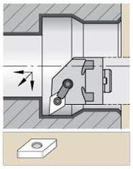 Kennametal - Right Hand Cut, 57.15mm Min Bore Diam, Size H28 Modular Boring Cutting Unit Head - Through Coolant, Compatible with DN.. - Eagle Tool & Supply