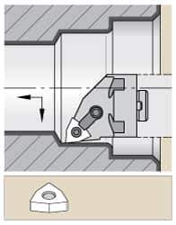 Kennametal - Right Hand Cut, 51.05mm Min Bore Diam, Size H28 Modular Boring Cutting Unit Head - Through Coolant, Compatible with WN.. - Eagle Tool & Supply