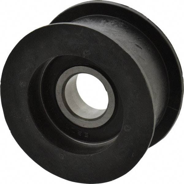 Fenner Drives - 17 Inside x 2.35" Outside Diam, 0.98" Wide Pulley Slot, Glass Reinforced Nylon Idler Pulley - For Use with Flat Belts, 7/8" Wide - Eagle Tool & Supply