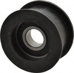 Fenner Drives - 17 Inside x 2.35" Outside Diam, 0.98" Wide Pulley Slot, Glass Reinforced Nylon Idler Pulley - For Use with Flat Belts, 7/8" Wide - Eagle Tool & Supply