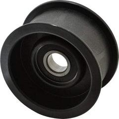 Fenner Drives - 17 Inside x 3.38" Outside Diam, 1.38" Wide Pulley Slot, Glass Reinforced Nylon Idler Pulley - For Use with Flat Belts, 1-1/8" Wide - Eagle Tool & Supply