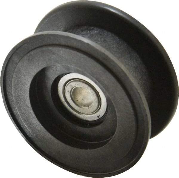 Fenner Drives - 3/8 Inside x 2.76" Outside Diam, 0.82" Wide Pulley Slot, Glass Reinforced Nylon Idler Pulley - For Use with Flat Belts, 5/8" Wide - Eagle Tool & Supply