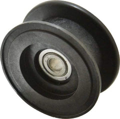 Fenner Drives - 3/8 Inside x 2.76" Outside Diam, 0.82" Wide Pulley Slot, Glass Reinforced Nylon Idler Pulley - For Use with Flat Belts, 5/8" Wide - Eagle Tool & Supply