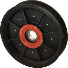 Fenner Drives - 17 Inside x 4.82" Outside Diam, 0.73" Wide Pulley Slot, Glass Reinforced Nylon Idler Pulley - 11/16" Belt Size Diam, For Use with Round Belts - Eagle Tool & Supply