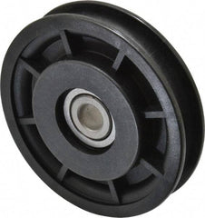 Fenner Drives - 3/8 Inside x 3.05" Outside Diam, 0.4" Wide Pulley Slot, Glass Reinforced Nylon Idler Pulley - 3/8" Belt Size Diam, For Use with Round Belts - Eagle Tool & Supply