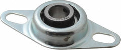 Value Collection - 5/8" ID, 1.126" OAL x 4" OAH 2-Bolt Flange - 1,060 Lb Static Cap, 2,110 Lb Dyn Cap, 3" Btw Mnt Hole Ctrs, Stamped Steel Rubber Mount - Eagle Tool & Supply