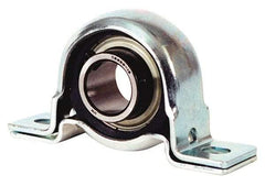 Value Collection - 7/8" ID, 4.5937" OAL x 2-5/8" OAH Pillow Block - 1,740 Lb Static Cap, 3,100 Lb Dyn Cap, 3-3/4" Btw Mnt Hole Ctrs, 1-5/16" Base-to-Ctr Ht, Stamped Steel Rubber Mount - Eagle Tool & Supply