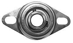Value Collection - 5/8" ID, 1.126" OAL x 4" OAH 2-Bolt Flange - 1,060 Lb Static Cap, 2,110 Lb Dyn Cap, 3" Btw Mnt Hole Ctrs, Stamped Steel Rubber Mount - Eagle Tool & Supply