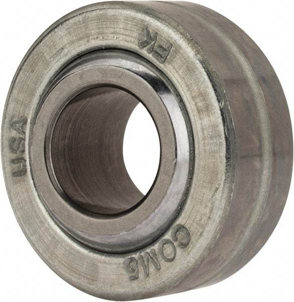 Made in USA - 5/16" Bore Diam, 6,475 Lb Dynamic Capacity, 3/8" Wide, Ball-Joint Spherical Plain Bearing - 3/4" OD - Eagle Tool & Supply