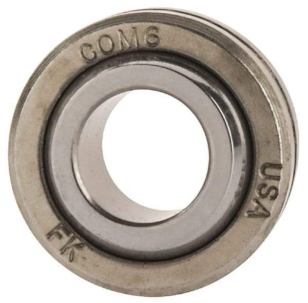 Made in USA - 3/8" Bore Diam, 8,400 Lb Dynamic Capacity, 13/32" Wide, Ball-Joint Spherical Plain Bearing - 13/16" OD - Eagle Tool & Supply