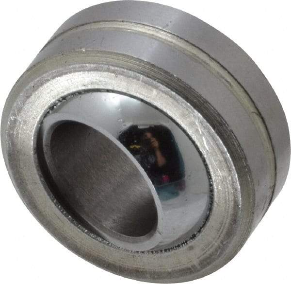 Made in USA - 1/2" Bore Diam, 13,250 Lb Dynamic Capacity, 1/2" Wide, Ball-Joint Spherical Plain Bearing - 1" OD - Eagle Tool & Supply