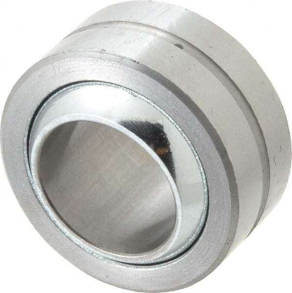 Made in USA - 1" Bore Diam, 55,200 Lb Dynamic Capacity, 1" Wide, Ball-Joint Spherical Plain Bearing - 1-3/4" OD - Eagle Tool & Supply