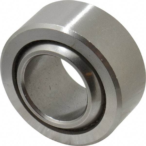 Made in USA - 5/8" Bore Diam, 30,500 Lb Dynamic Capacity, 5/8" Wide, Ball-Joint Spherical Plain Bearing - 1-3/16" OD - Eagle Tool & Supply