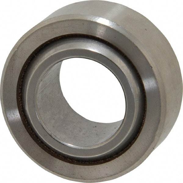 Made in USA - 3/4" Bore Diam, 46,400 Lb Dynamic Capacity, 3/4" Wide, Ball-Joint Spherical Plain Bearing - 1-7/16" OD - Eagle Tool & Supply