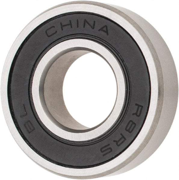 Tritan - 1/2" Bore Diam, 1-1/8" OD, Double Seal Deep Groove Radial Ball Bearing - 5/16" Wide, 1 Row, Round Bore, 535 Lb Static Capacity, 1,148 Lb Dynamic Capacity - Eagle Tool & Supply