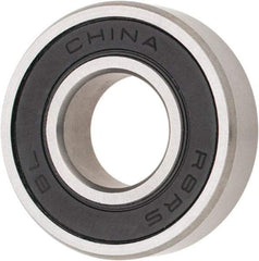 Tritan - 1/2" Bore Diam, 1-1/8" OD, Double Seal Deep Groove Radial Ball Bearing - 5/16" Wide, 1 Row, Round Bore, 535 Lb Static Capacity, 1,148 Lb Dynamic Capacity - Eagle Tool & Supply