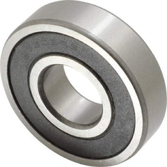 Tritan - 25mm Bore Diam, 62mm OD, Double Seal Deep Groove Radial Ball Bearing - 17mm Wide, 1 Row, Round Bore, 2,520 Lb Static Capacity, 4,640 Lb Dynamic Capacity - Eagle Tool & Supply