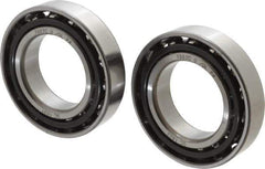 Nachi - 35mm Bore Diam, 62mm OD, Open Angular Contact Radial Ball Bearing - 14mm Wide, 1 Row, Round Bore, 27,500 Nm Static Capacity, 31,000 Nm Dynamic Capacity - Eagle Tool & Supply
