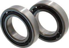 Nachi - 40mm Bore Diam, 68mm OD, Open Angular Contact Radial Ball Bearing - 15mm Wide, 1 Row, Round Bore, 32,000 Nm Static Capacity, 33,500 Nm Dynamic Capacity - Eagle Tool & Supply