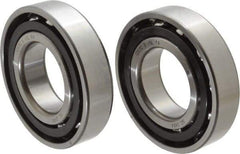 Nachi - 35mm Bore Diam, 72mm OD, Open Angular Contact Radial Ball Bearing - 17mm Wide, 1 Row, Round Bore, 40,000 Nm Static Capacity, 49,500 Nm Dynamic Capacity - Eagle Tool & Supply