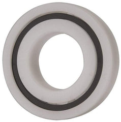 Made in USA - 1" Bore Diam, 2" OD, Open Plastic Race Radial Ball Bearing - 1/2" Wide, 1 Row, Round Bore, 61 Lb Static Capacity, 92 Lb Dynamic Capacity - Eagle Tool & Supply