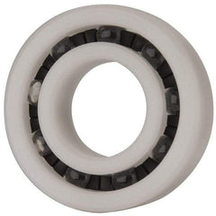 Made in USA - 20mm Bore Diam, 42mm OD, Open Plastic Race Radial Ball Bearing - 12mm Wide, 1 Row, Round Bore, 52 Lb Static Capacity, 78 Lb Dynamic Capacity - Eagle Tool & Supply