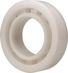 Made in USA - 25mm Bore Diam, 47mm OD, Open Plastic Race Radial Ball Bearing - 12mm Wide, 1 Row, Round Bore, 61 Lb Static Capacity, 92 Lb Dynamic Capacity - Eagle Tool & Supply