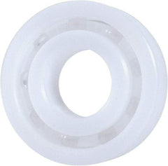 Made in USA - 15mm Bore Diam, 35mm OD, Open Plastic Race Radial Ball Bearing - 11mm Wide, 1 Row, Round Bore, 46 Lb Static Capacity, 69 Lb Dynamic Capacity - Eagle Tool & Supply
