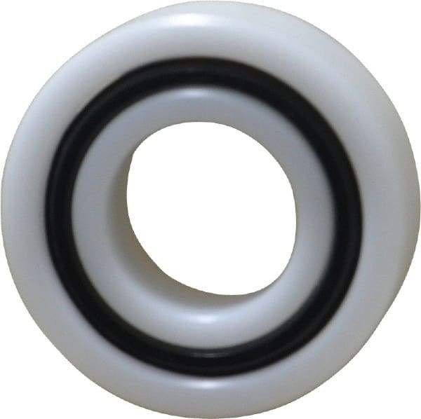 Made in USA - 20mm Bore Diam, 42mm OD, Open Plastic Race Radial Ball Bearing - 12mm Wide, 1 Row, Round Bore, 52 Lb Static Capacity, 78 Lb Dynamic Capacity - Eagle Tool & Supply