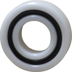 Made in USA - 20mm Bore Diam, 42mm OD, Open Plastic Race Radial Ball Bearing - 12mm Wide, 1 Row, Round Bore, 52 Lb Static Capacity, 78 Lb Dynamic Capacity - Eagle Tool & Supply