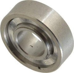 Made in USA - 3/8" Bore Diam, 7/8" OD, Open Precision Ground Radial Ball Bearing - 9/32" Wide, 1 Row, Round Bore, 99 Lb Static Capacity, 126 Lb Dynamic Capacity - Eagle Tool & Supply
