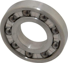 Made in USA - 3/4" Bore Diam, 1-5/8" OD, Open Precision Ground Radial Ball Bearing - 5/16" Wide, 1 Row, Round Bore, 156 Lb Static Capacity, 234 Lb Dynamic Capacity - Eagle Tool & Supply