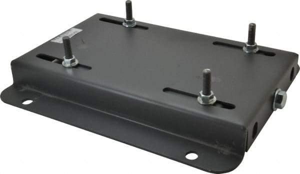 Made in USA - 3/8" Bolt Steel Rigid Fixed Base Motor Base - Adjusting Single Screw, 184T NEMA Frame - Eagle Tool & Supply