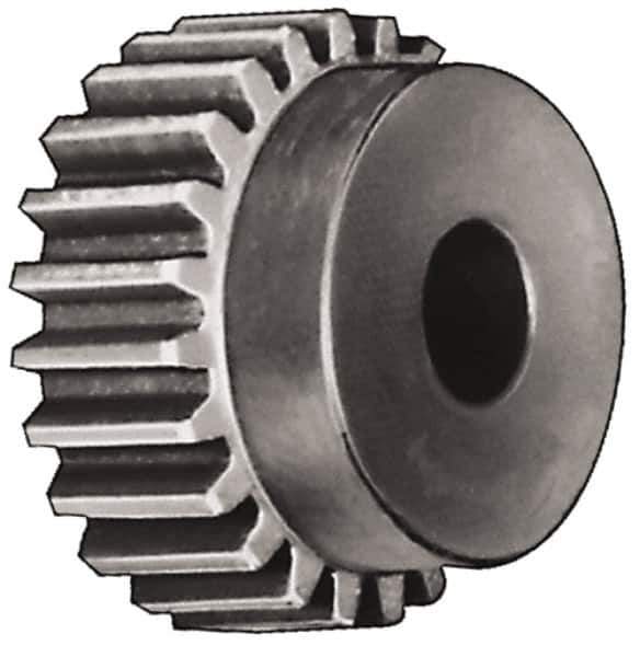 Browning - 6 Pitch, 2.333" Pitch Diam, 2.66" OD, 14 Tooth Spur Gear - 2" Face Width, 1" Bore Diam, 1-3/16" Hub Diam, 20° Pressure Angle, Steel - Eagle Tool & Supply