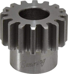 Browning - 16 Pitch, 1" Pitch Diam, 16 Tooth Spur Gear - 1/2" Bore Diam, 13/16" Hub Diam, Steel - Eagle Tool & Supply