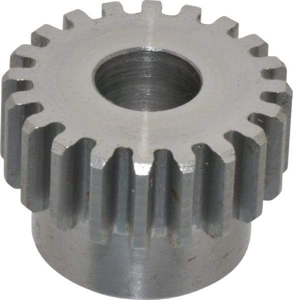 Browning - 16 Pitch, 1-1/4" Pitch Diam, 20 Tooth Spur Gear - 1/2" Bore Diam, 1-1/16" Hub Diam, Steel - Eagle Tool & Supply