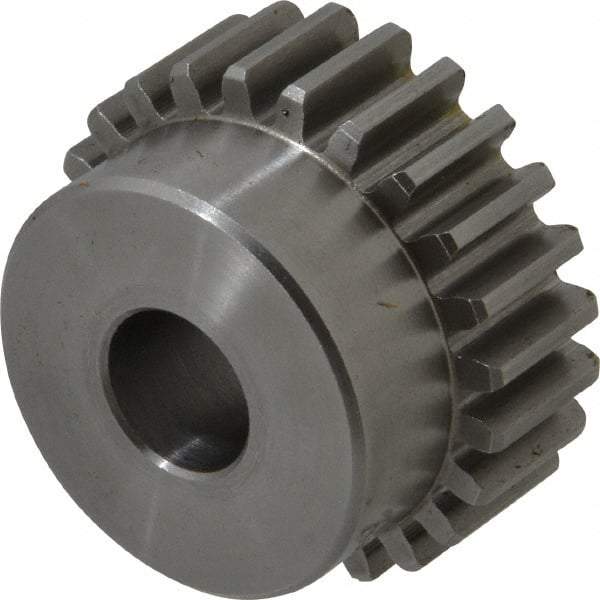 Browning - 16 Pitch, 1-1/2" Pitch Diam, 24 Tooth Spur Gear - 1/2" Bore Diam, 1-5/16" Hub Diam, Steel - Eagle Tool & Supply