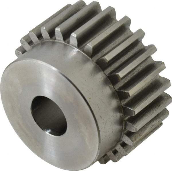 Browning - 10 Pitch, 2.4" Pitch Diam, 24 Tooth Spur Gear - 3/4" Bore Diam, 2-7/64" Hub Diam, Steel - Eagle Tool & Supply