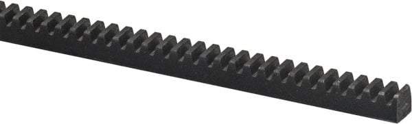 Browning - 1-1/2" Face Width, 4 Feet Long, 1-1/2" Thick Steel Gear Rack - Gray, 8 Pitch, 20° Pressure Angle - Eagle Tool & Supply