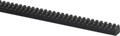 Browning - 1-1/2" Face Width, 6 Feet Long, 1-1/2" Thick Steel Gear Rack - Gray, 8 Pitch, 20° Pressure Angle - Eagle Tool & Supply